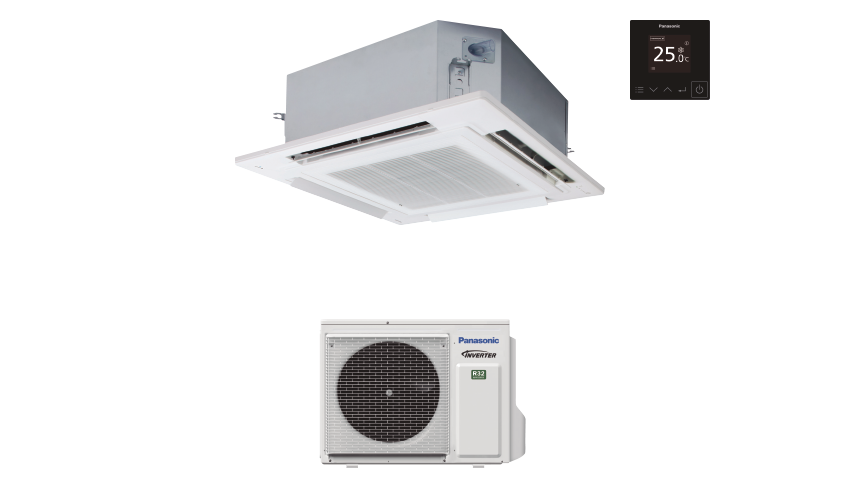 Sistem Panasonic PACi Elite 4 way 90x90 cassette - PU3, 5 kW, R32