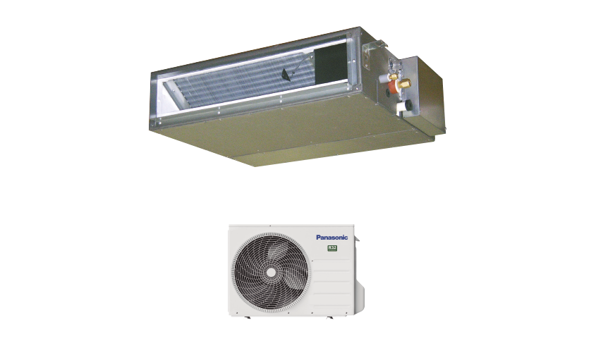 Aparat de aer conditionat Panasonic Presiune statică scăzută Ascundere invertor de distanță, 3,5 kW, R32