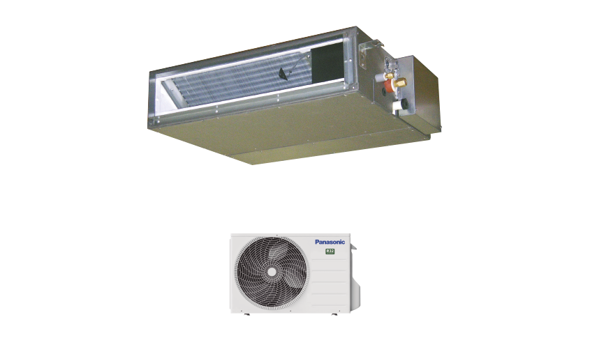 Aparat de aer conditionat Panasonic Presiune statică scăzută Ascundere invertor de distanță, 2,5 kW, R32