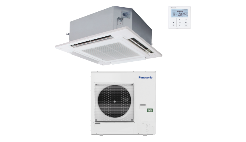 Sistem Panasonic PACi Seria PACi NX Elite, casetă tetradirecțională 90x90, Invertor+, 10 kW, R32