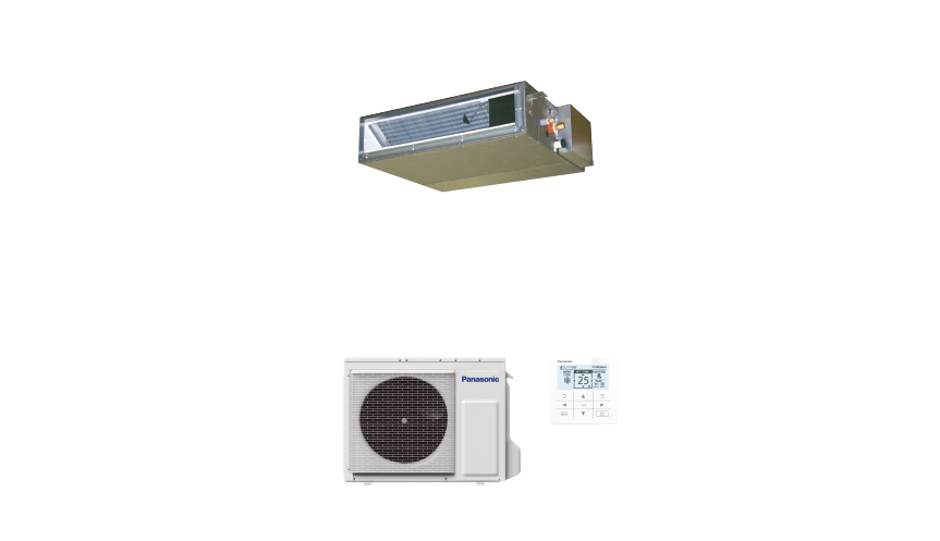 Aparat de aer conditionat Panasonic Presiune statică scăzută Ascundere invertor de distanță, 5,1 kW, R32
