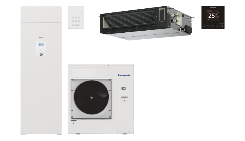 Pompa de caldura Panasonic Aquarea EcoFleX monofazic, 8 kW, R32